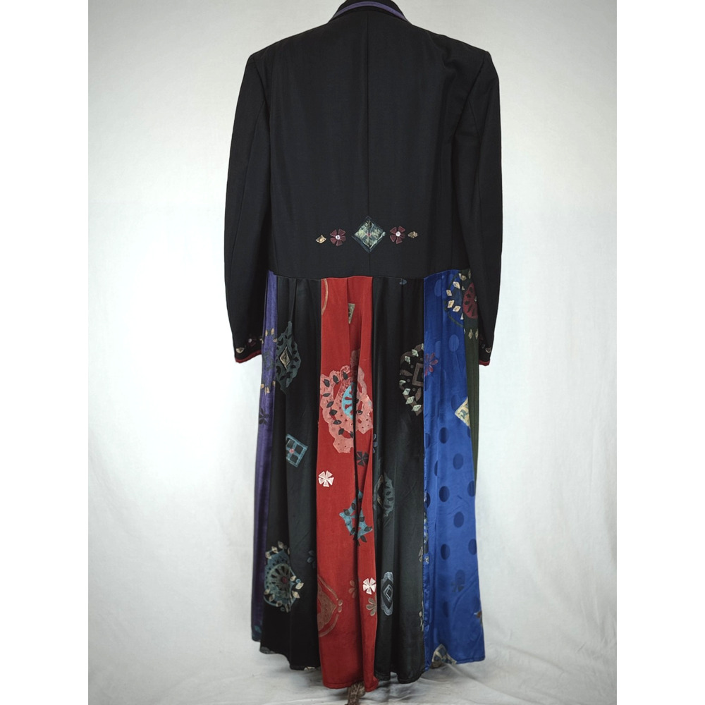 Vintage 90's Staley Gretzinger Black Long Jacket Artwear #50201 One Size - Picture 2 of 11